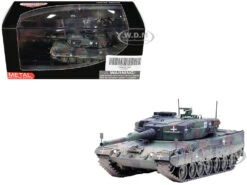 Leopard 2A4 Main Battle Tank With Snorkel "3-Tone Camouflage" Ukrainian Army "Armor Premium" Series 1/72 Diecast Model By Panzerkampf