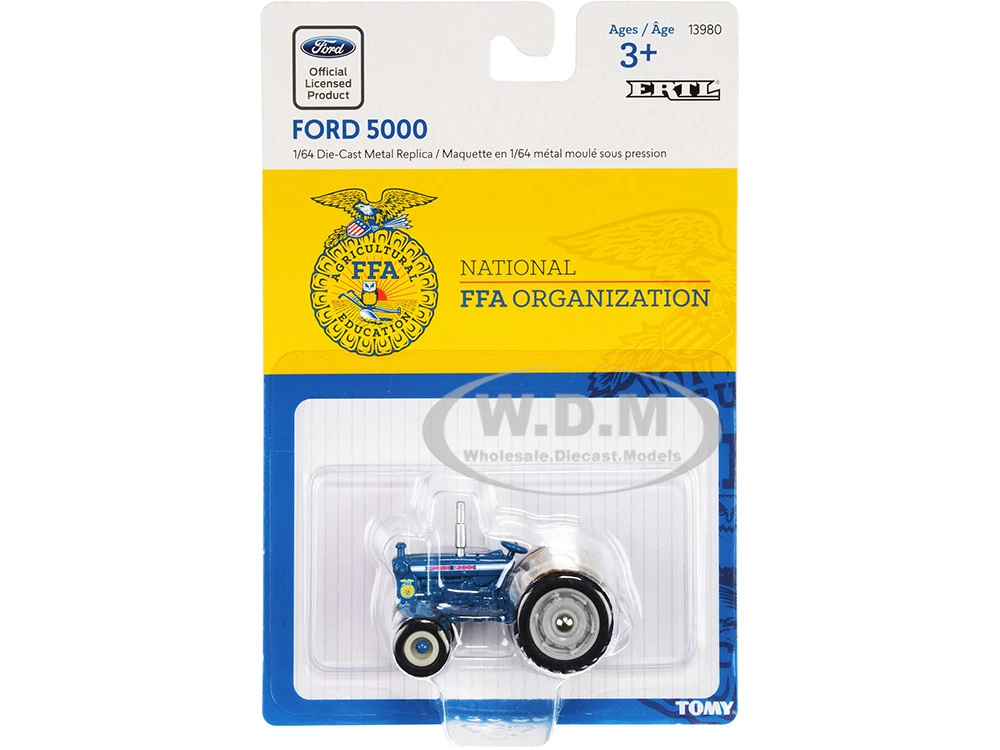 Ford 5000 Tractor Blue With "National FFA Organization" Logo 1/64 Diecast Model By ERTL TOMY - Image 2