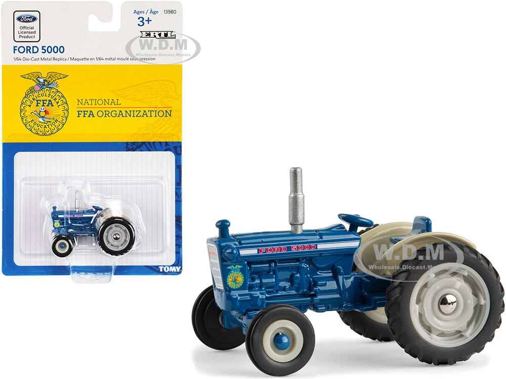 Ford 5000 Tractor Blue With "National FFA Organization" Logo 1/64 Diecast Model By ERTL TOMY