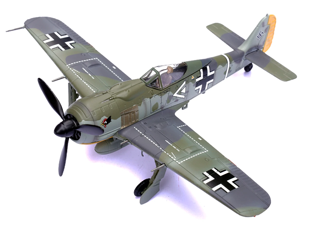 Focke-Wulf Fw 190A Aircraft "108-Victory Ace Hauptmann Hans 'Assi' Hahn, Gruppenkommandeur, III./JG 2 Richthofen, France" (1942) German Luftwaffe 1/72 Diecast Model Airplane By Legion - Image 2