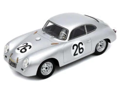Porsche 356 #26 Max Nathan - Helmut 'Helm' Glockler "Porsche KG" "24 Hours Of Le Mans" (1956) With Acrylic Display Case 1/18 Model Car By Spark