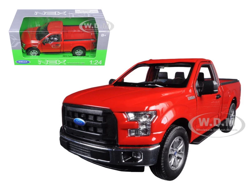 2015 Ford F-150 Regular Cab Pickup Truck Red 1/24-1/27 Diecast Model Car By Welly - Image 6