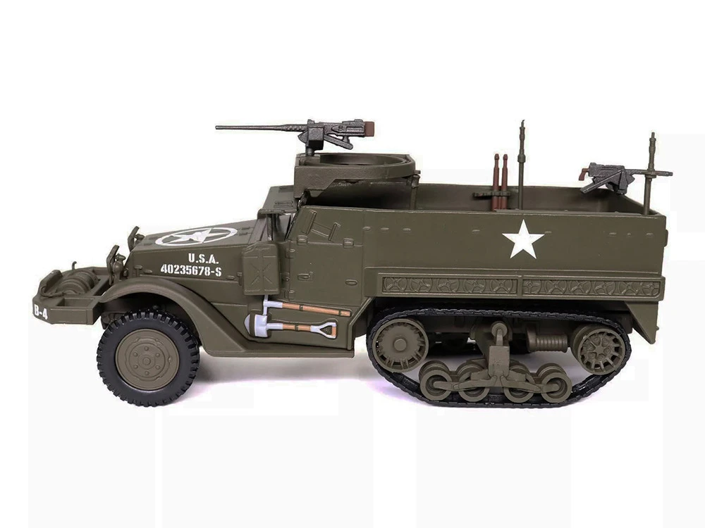 M3 Half-Track AFV With M2HB Machine Gun Olive Drab "United States Army" 1/43 Diecast Model By Militaria Die Cast - Image 2