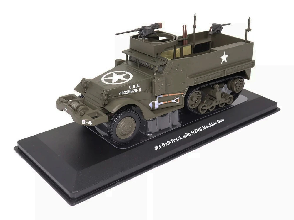 M3 Half-Track AFV With M2HB Machine Gun Olive Drab "United States Army" 1/43 Diecast Model By Militaria Die Cast - Image 4