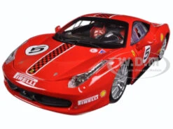 Ferrari 458 Challenge #5 Red 1/24 Diecast Model Car By Bburago