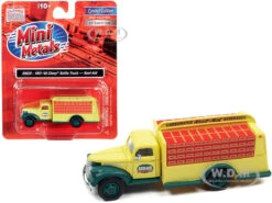 1941-1946 Chevrolet Delivery Bottle Truck Yellow And Green "Kool-Aid" 1/87 (HO) Scale Model By Classic Metal Works