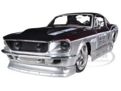 1967 Ford Mustang GT Red And Silver "Harley Davidson" 1/24 Diecast Model Car By Maisto