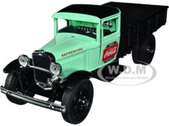 1931 Ford Model AA Pickup Truck Light Green And Black "Pause. Refresh. Drink Coca-Cola" 1/24 Diecast Model Car By Motor City Classics