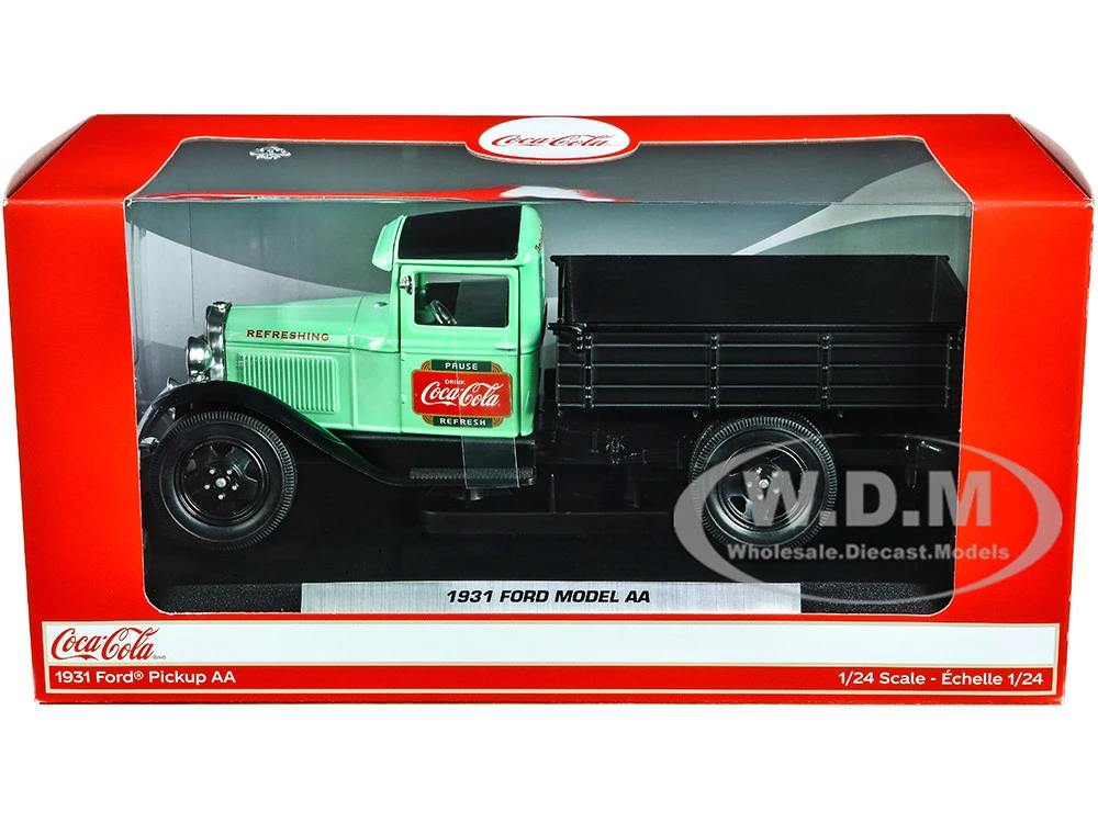 1931 Ford Model AA Pickup Truck Light Green And Black "Pause. Refresh. Drink Coca-Cola" 1/24 Diecast Model Car By Motor City Classics - Image 10