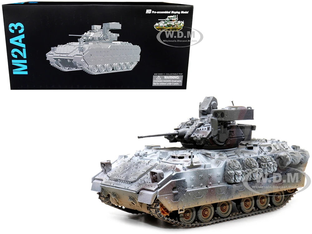 United States M2A3 Bradley IFV (Infantry Fighting Vehicle) Camouflage (Snowy Version) "NEO Dragon Armor" Series 1/72 Plastic Model By Dragon Models