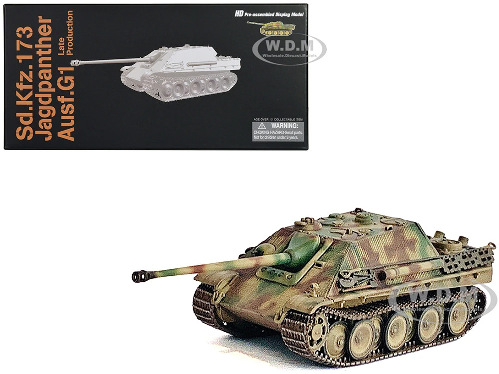 Germany Sd.Kfz.173 Jagdpanther Ausf.G1 Late Production Tank "sPz.Jg.Abt.654, France" (1944) "NEO Dragon Armor" Series 1/72 Plastic Model By Dragon Models