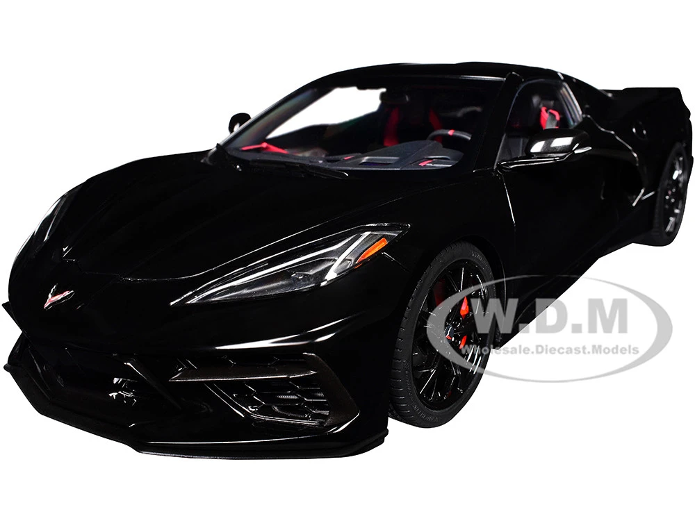 2020 Chevrolet Corvette C8 Stingray Black 1/18 Model Car By Autoart