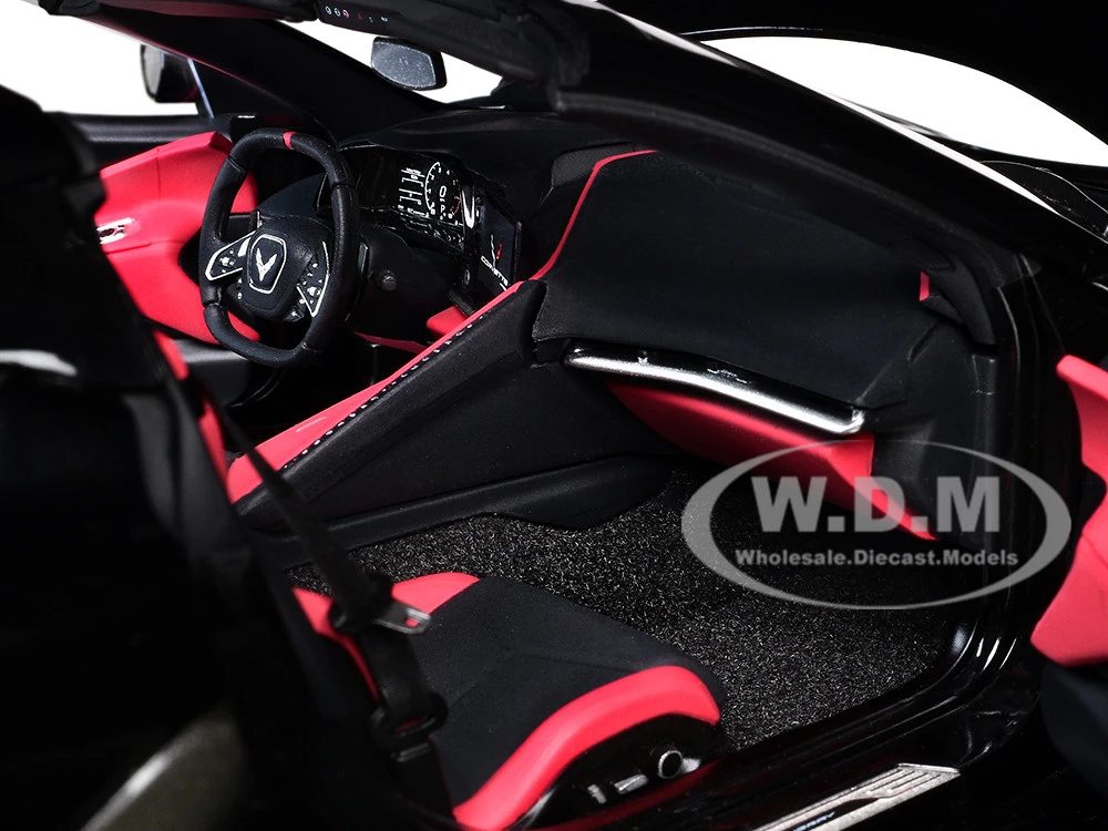 2020 Chevrolet Corvette C8 Stingray Black 1/18 Model Car By Autoart - Image 4