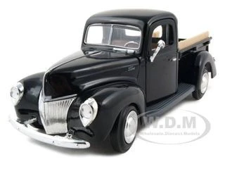 1940 Ford Pickup Truck Black 1/24 Diecast Model Car By Motormax