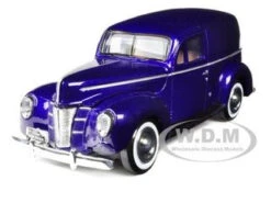 1940 Ford Sedan Delivery Purple Metallic 1/24 Diecast Model Car By Motormax