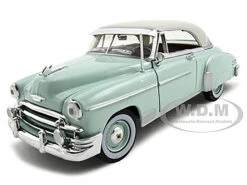 1950 Chevrolet Bel Air Green With Cream Top 1/24 Diecast Model Car By Motormax