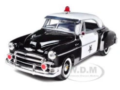 1950 Chevrolet Bel Air Police 1/24 Diecast Model Car By Motormax