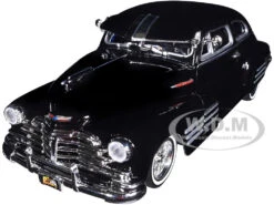 1948 Chevrolet Aerosedan Fleetside Lowrider Black "Get Low" Series 1/24 Diecast Model Car By Motormax