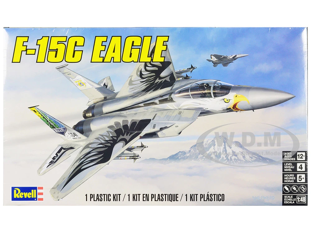 Level 4 Model Kit McDonnell Douglas F-15C Eagle Fighter Aircraft 1/48 Scale Model By Revell - Image 2