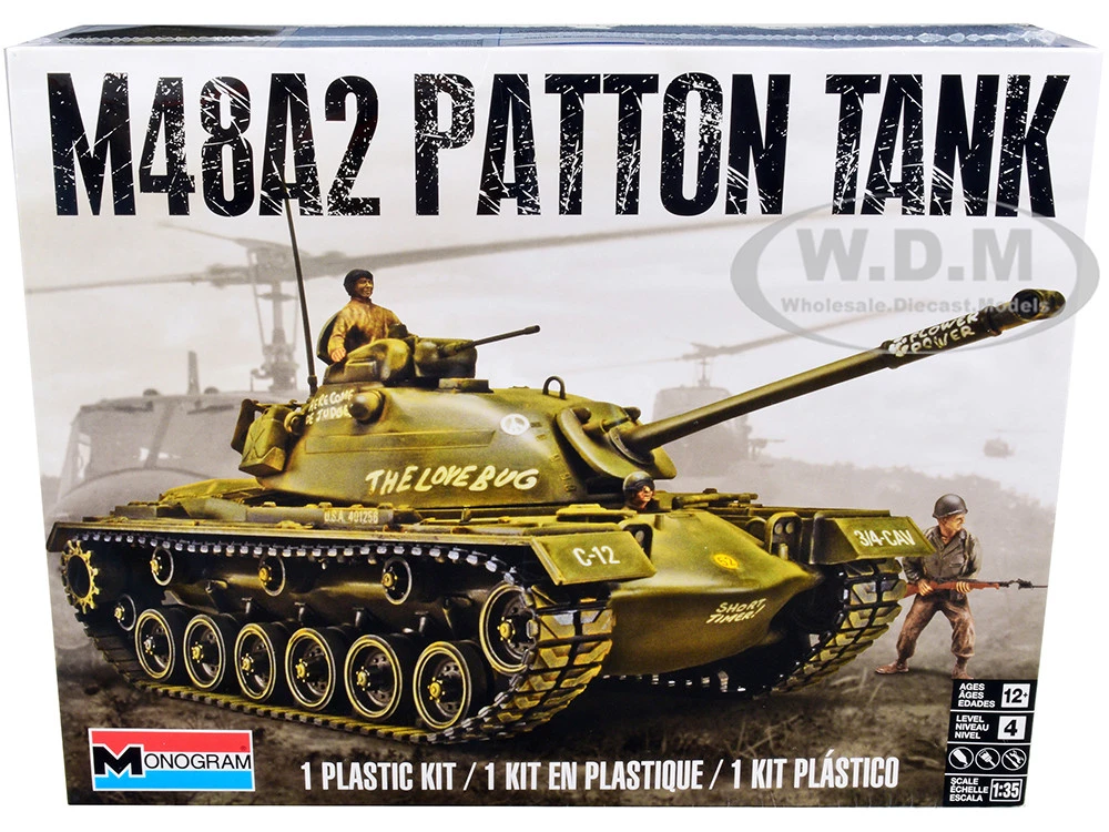 Level 4 Model Kit M48A2 Patton Tank 1/35 Scale Model By Revell - Image 2
