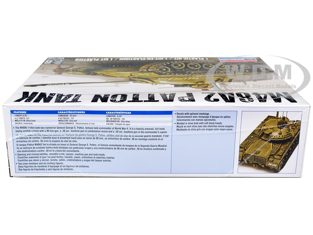 Level 4 Model Kit M48A2 Patton Tank 1/35 Scale Model By Revell - Image 4