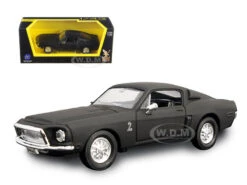 1968 Ford Mustang Shelby GT500 KR Matt Black 1/43 Diecast Model Car By Road Signature