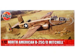 Level 3 Model Kit North American B-25C/D Mitchell Bomber Aircraft With 2 Scheme Options 1/72 Plastic Model Kit By Airfix