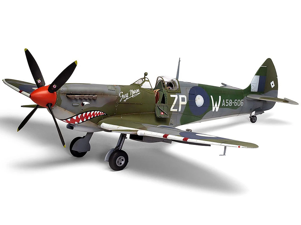 Level 4 Model Kit Supermarine Spitfire Mk.VIII Fighter Aircraft With 3 Scheme Options 1/24 Plastic Model Kit By Airfix - Image 5