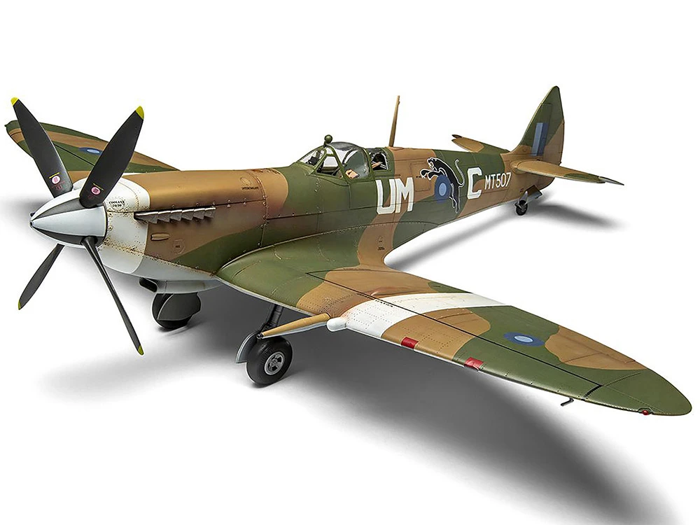 Level 4 Model Kit Supermarine Spitfire Mk.VIII Fighter Aircraft With 3 Scheme Options 1/24 Plastic Model Kit By Airfix - Image 6
