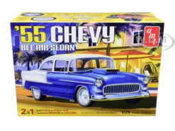 Skill 2 Model Kit 1955 Chevrolet Bel Air Sedan 2-in-1 Kit 1/25 Scale Model By AMT