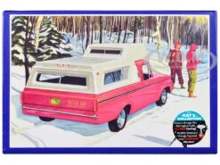 Skill 2 Model Kit 1963 Ford F-100 Camper Pickup Truck 3-in-1 Kit 1/25 Scale Model By AMT