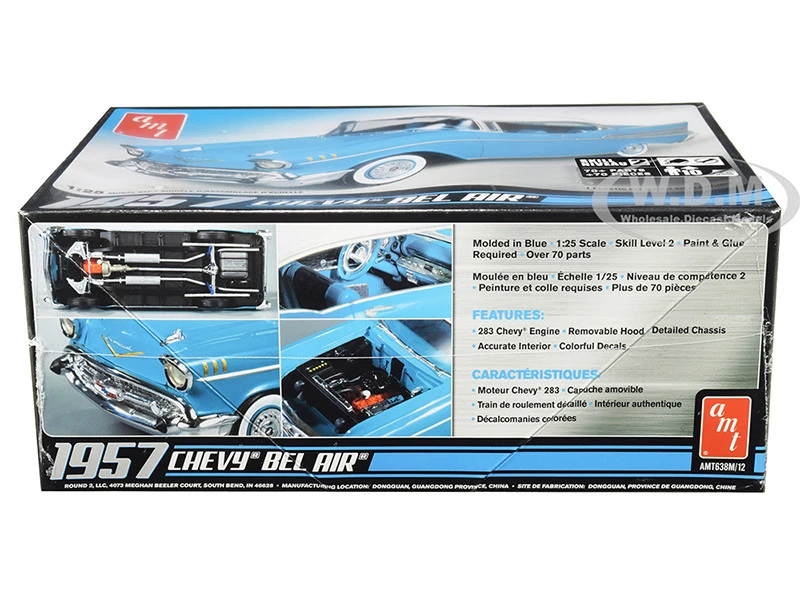 Skill 2 Model Kit 1957 Chevrolet Bel Air 1/25 Scale Model By AMT - Image 3