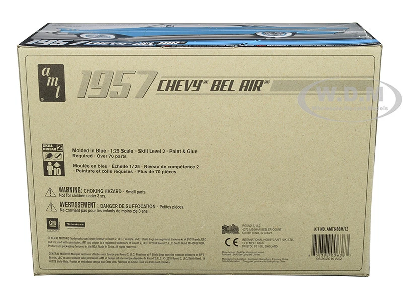 Skill 2 Model Kit 1957 Chevrolet Bel Air 1/25 Scale Model By AMT - Image 4