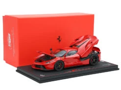 Ferrari LaFerrari Rosso Corsa Red With Black Wheels With Display Case Limited Edition To 120 Pieces Worldwide 1/18 Model Car By BBR