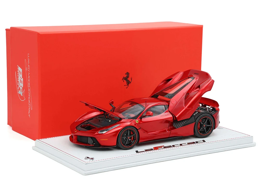 Ferrari LaFerrari Rosso Fuoco Red Metallic "One Off Special For Lewis Hamilton" With Display Case Limited Edition To 199 Pieces Worldwide 1/18 Model Car By BBR