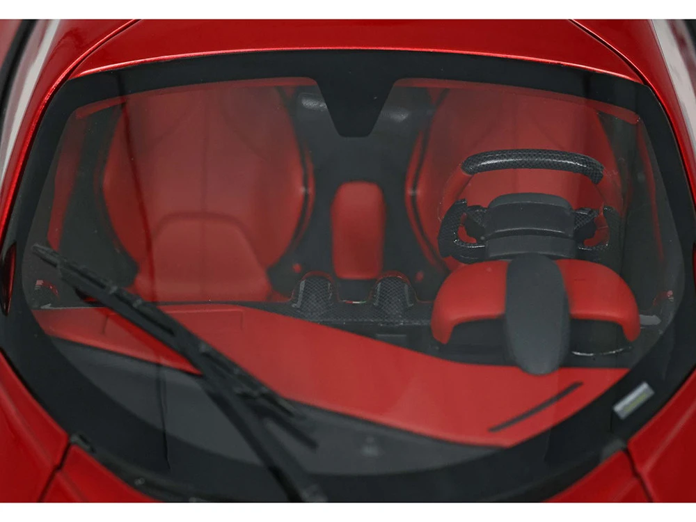 Ferrari LaFerrari Rosso Fuoco Red Metallic "One Off Special For Lewis Hamilton" With Display Case Limited Edition To 199 Pieces Worldwide 1/18 Model Car By BBR - Image 4