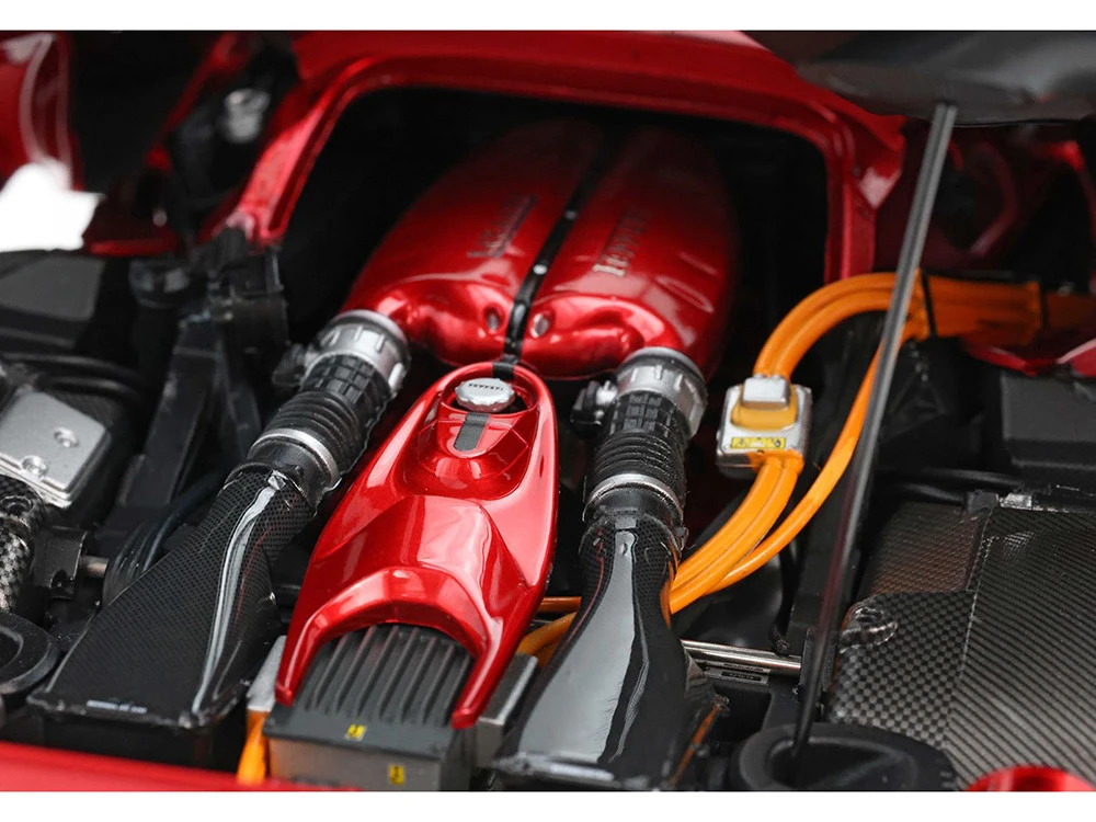 Ferrari LaFerrari Rosso Fuoco Red Metallic "One Off Special For Lewis Hamilton" With Display Case Limited Edition To 199 Pieces Worldwide 1/18 Model Car By BBR - Image 5