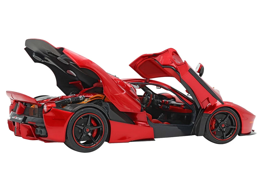 Ferrari LaFerrari Rosso Fuoco Red Metallic "One Off Special For Lewis Hamilton" With Display Case Limited Edition To 199 Pieces Worldwide 1/18 Model Car By BBR - Image 7