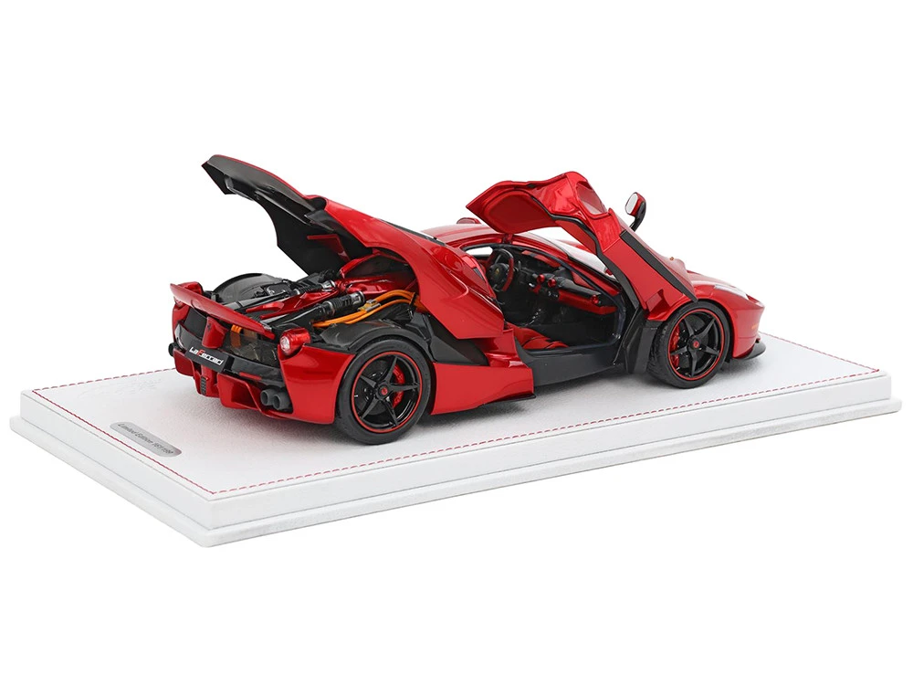 Ferrari LaFerrari Rosso Fuoco Red Metallic "One Off Special For Lewis Hamilton" With Display Case Limited Edition To 199 Pieces Worldwide 1/18 Model Car By BBR - Image 9