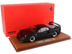 Ferrari F40 Matt Black With Snow Tires And Red Seats With DISPLAY CASE Limited Edition To 54 Pieces Worldwide 1/18 Diecast Model Car By BBR And Kyosho