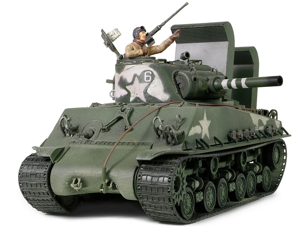 Sherman M4 (105) Howitzer Medium Tank "US Army, 711th Tank Battalion, Okinawa" (1945) "Engine Plus" Series 1/32 Diecast Model By Metal Proud - Image 5