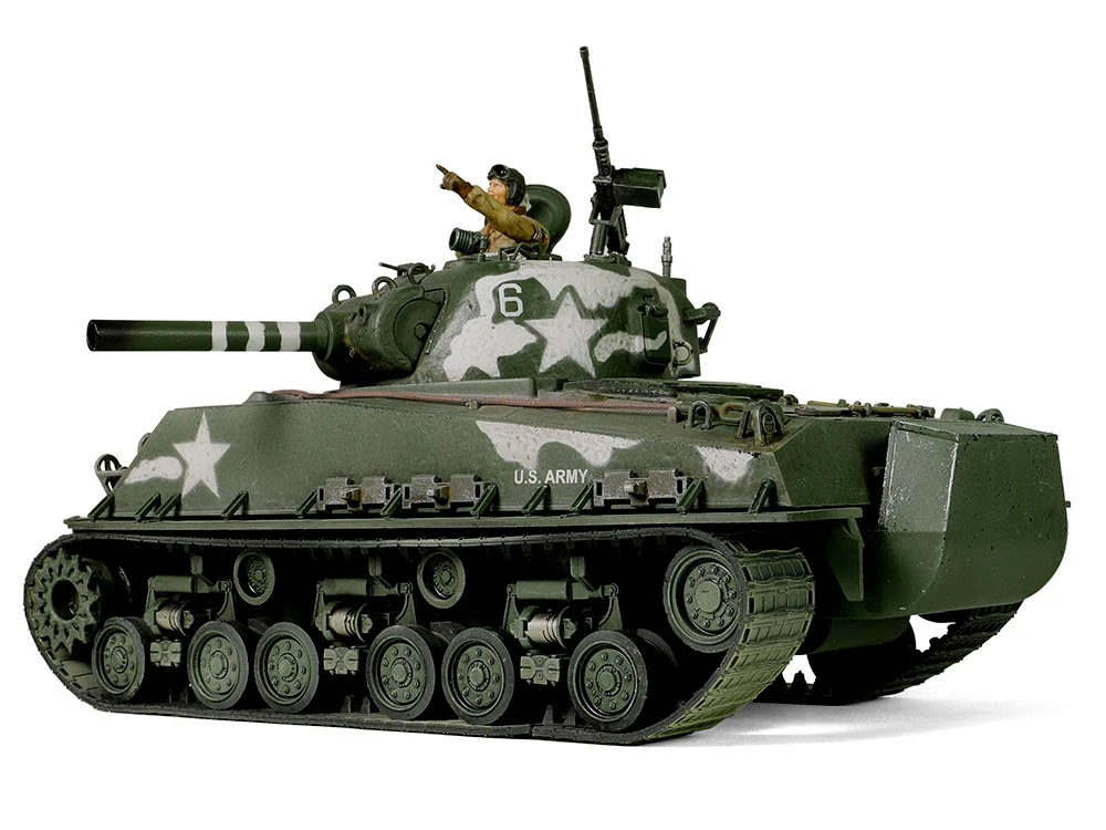 Sherman M4 (105) Howitzer Medium Tank "US Army, 711th Tank Battalion, Okinawa" (1945) "Engine Plus" Series 1/32 Diecast Model By Metal Proud - Image 7