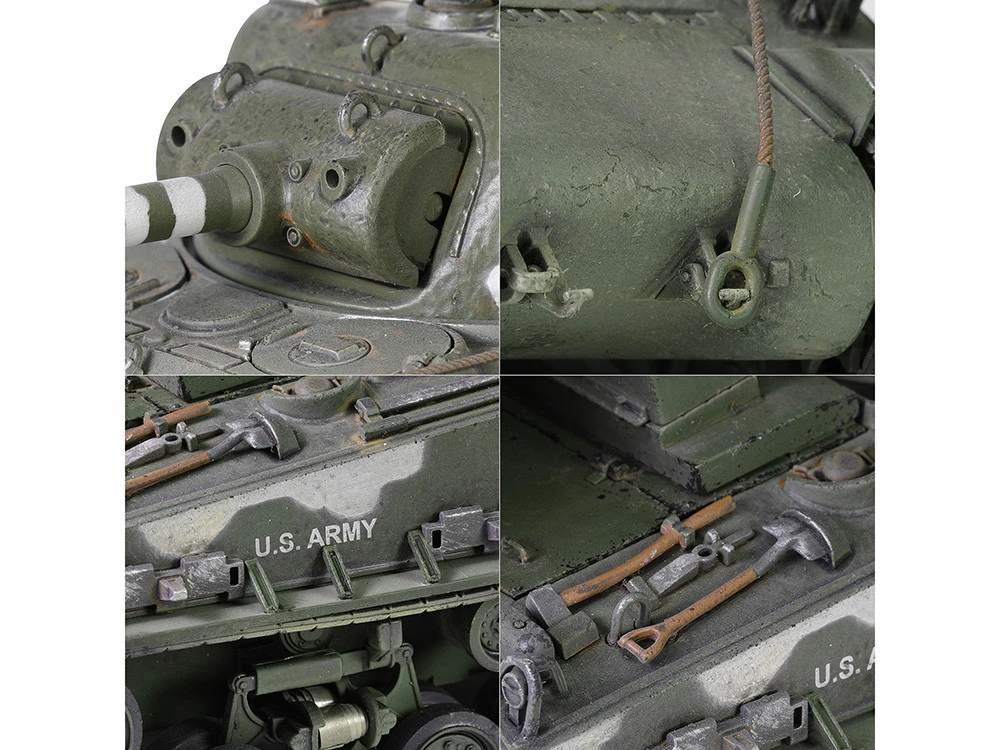Sherman M4 (105) Howitzer Medium Tank "US Army, 711th Tank Battalion, Okinawa" (1945) "Engine Plus" Series 1/32 Diecast Model By Metal Proud - Image 8