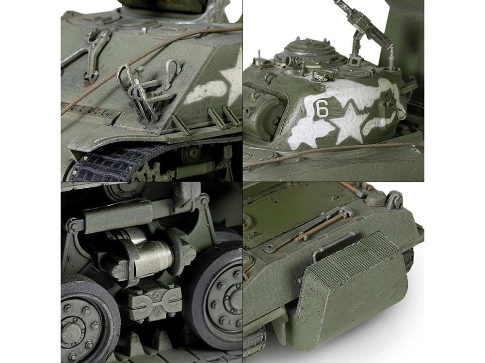 Sherman M4 (105) Howitzer Medium Tank "US Army, 711th Tank Battalion, Okinawa" (1945) "Engine Plus" Series 1/32 Diecast Model By Metal Proud - Image 9