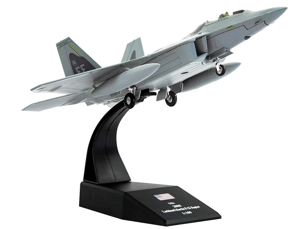 Other Lockheed Martin F-22A Raptor Stealth Aircraft "27th Figher Squadron, 1st Operations Group, Langley AFB" (2005) United States Air Force 1/100 Diecast Model Airplane - Image 3