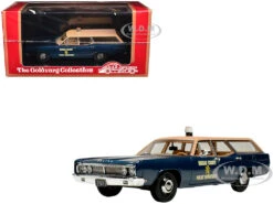 1970 Ford Country Squire Wagon Police Car "Nassau County Police Department" Blue And Tan Limited Edition To 200 Pieces Worldwide 1/43 Model Car By Goldvarg Collection