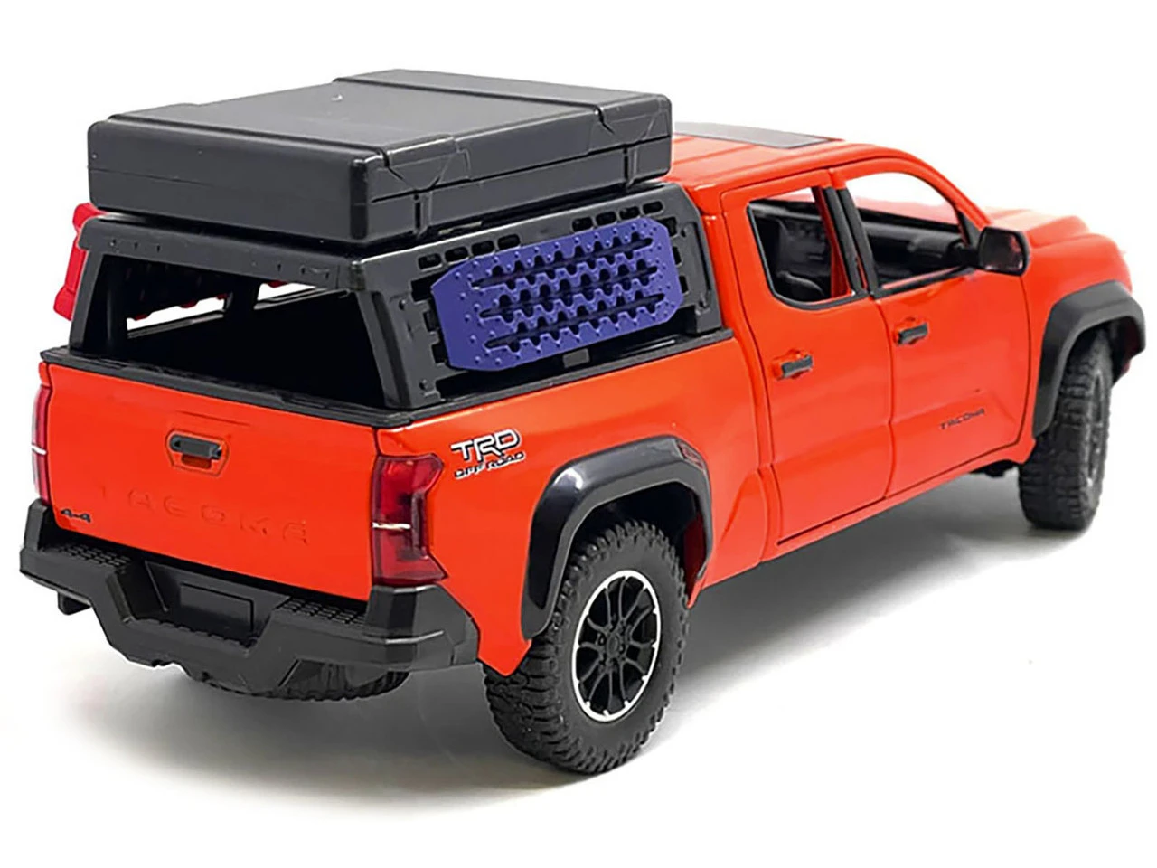 Other 2024 Toyota Tacoma TRD Off-Road Edition Pickup Truck Octane Orange With Bed Camper 1/24 Diecast Model Car - Image 6