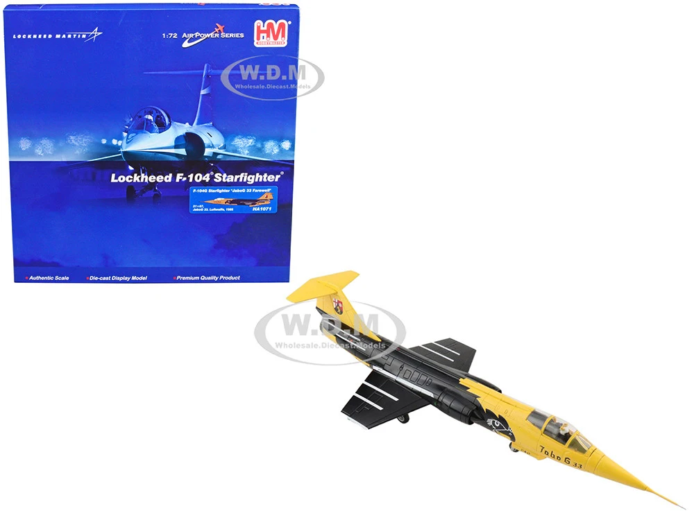 Lockheed F-104G Starfighter Fighter Aircraft "JaboG 33 Farewell" JaboG 33. Luftwaffe (1985) "Air Power Series" 1/72 Diecast Model By Hobby Master