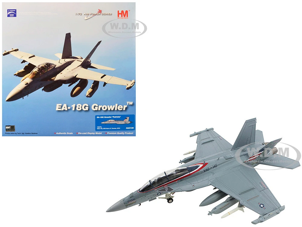 Boeing EA-18G Growler Aircraft "VAQ-140 Patriots, USS Harry S. Truman" (2015) United States Navy "Air Power Series" 1/72 Diecast Model By Hobby Master