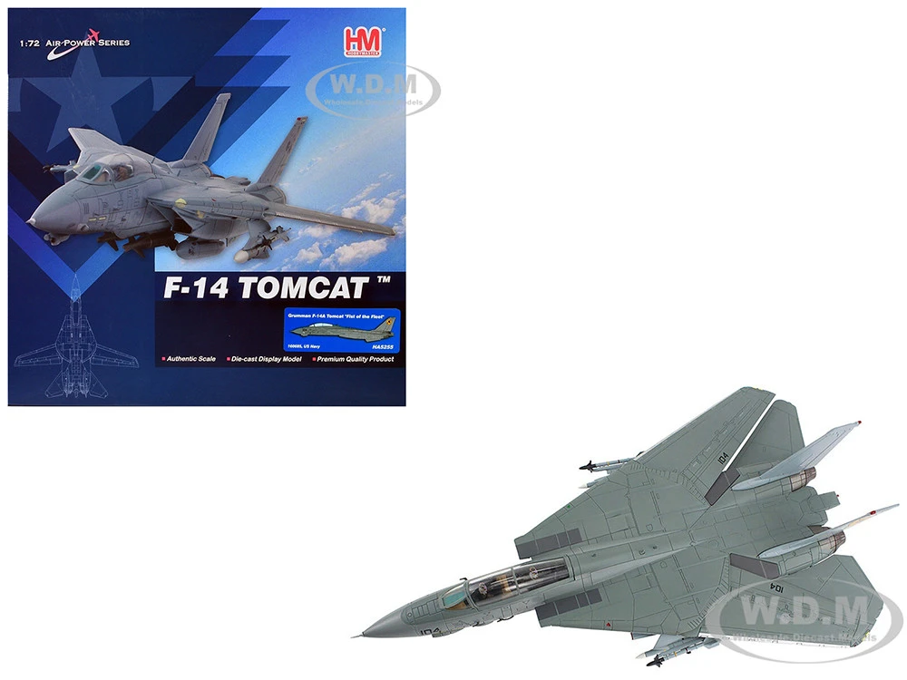 Grumman F-14A Tomcat Fighter Aircraft "Fist Of The Fleet" United States Navy "Air Power Series" 1/72 Diecast Model By Hobby Master
